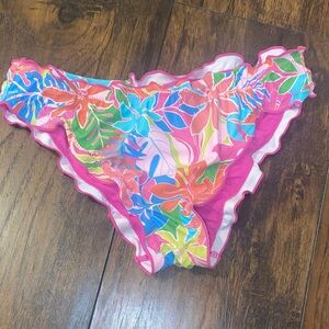 POWER 2 THE FLOWER Ruffle Ruched Back Swim Bottoms